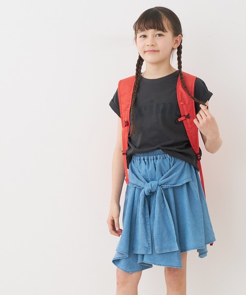 coca(coca)(コカ)の「キッズ 親子お揃いフレンチスリーブプリントTシャツ(Tシャツ/カットソー・キッズ・B/ライトピンク/ライトブルー/オートミール/ネイビー/チャコール/ベージュ/A・150/140/130/120)」の19枚目の写真