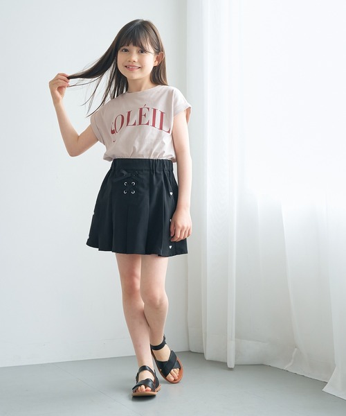 coca(coca)(コカ)の「キッズ 親子お揃いフレンチスリーブプリントTシャツ(Tシャツ/カットソー・キッズ・B/ライトピンク/ライトブルー/オートミール/ネイビー/チャコール/ベージュ/A・150/140/130/120)」の20枚目の写真