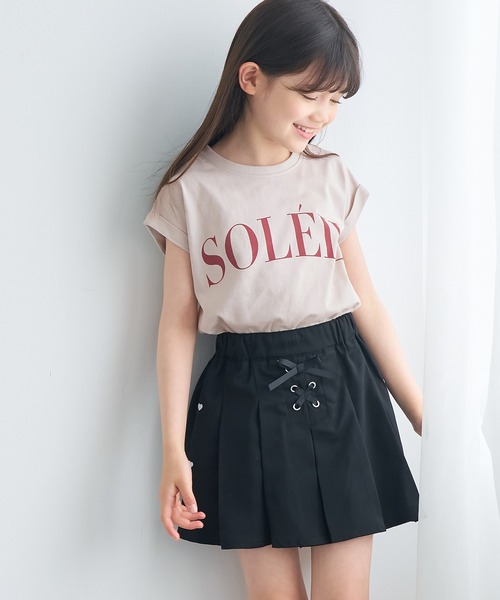 coca(coca)(コカ)の「キッズ 親子お揃いフレンチスリーブプリントTシャツ(Tシャツ/カットソー・キッズ・B/ライトピンク/ライトブルー/オートミール/ネイビー/チャコール/ベージュ/A・150/140/130/120)」の21枚目の写真
