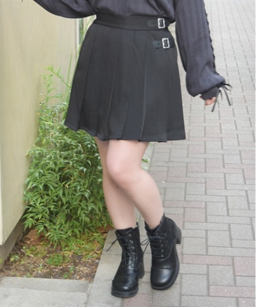axes femme(アクシーズファム)の「ベルト×プリーツスカパン(その他パンツ・レディース・グレー/クリーム/ブラック・FREE)」の3枚目の写真