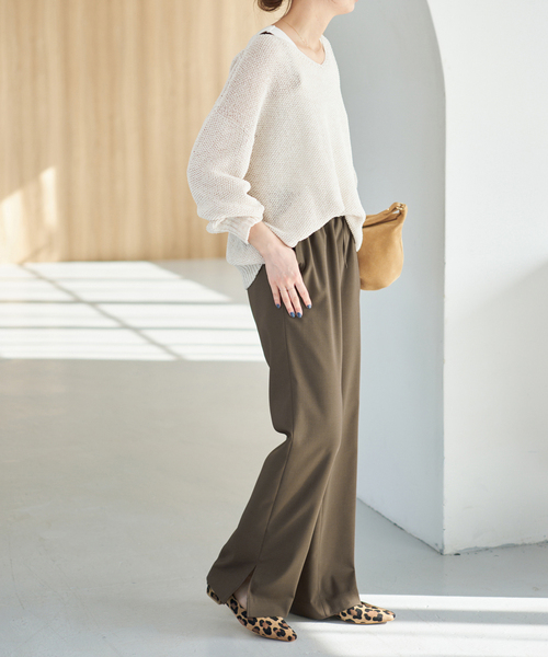 Spick & Span（スピックアンドスパン）の「《追加》スリットイージーパンツ（スラックス・レディース・ブラック系その他・40/38/36）」の8枚目の写真