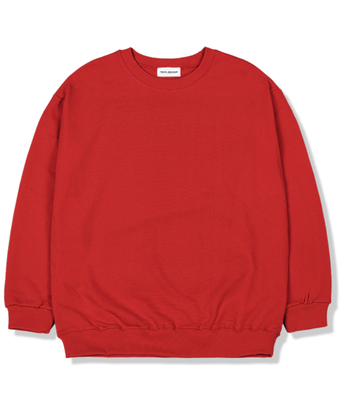 Union Garments(ユニオンガーメンツ)の「無地裏起毛オーバーサイズスウェットTシャツレッド(スウェット・レディース・その他・L/XL/XXL)」の1枚目の写真