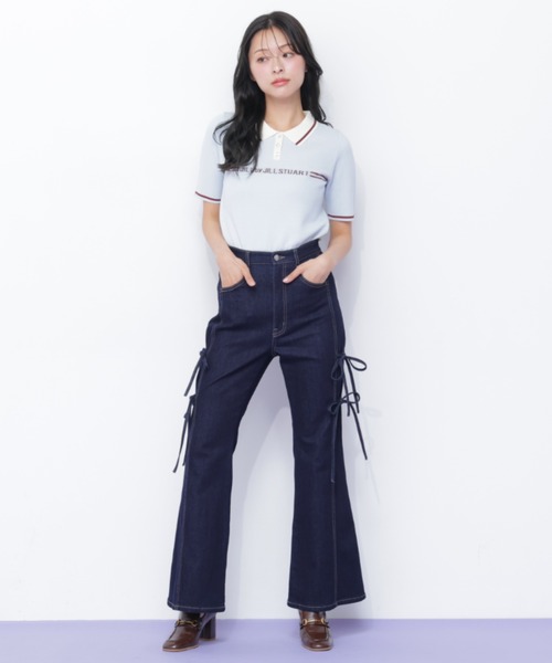 JILL by JILL STUART（ジルバイジルスチュアート）の「サイドリボンフレアデニム（デニムパンツ・レディース・ネイビー/ブルー・MEDIUM/SMALL）」の20枚目の写真
