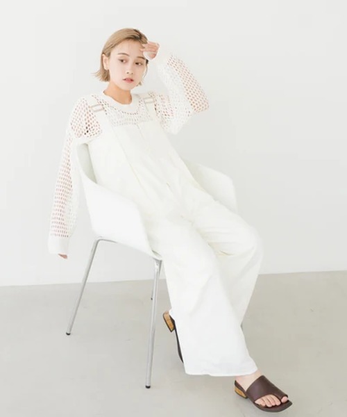 merrylatte(メリーラテ)の「メッシュオーバートップス【IROHANI】(Tシャツ/カットソー・レディース・ホワイト・FREE)」の10枚目の写真