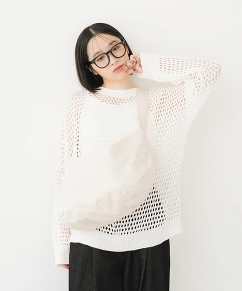merrylatte(メリーラテ)の「メッシュオーバートップス【IROHANI】(Tシャツ/カットソー・レディース・ホワイト・FREE)」の11枚目の写真