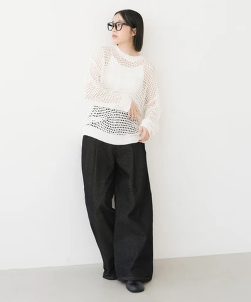 merrylatte(メリーラテ)の「メッシュオーバートップス【IROHANI】(Tシャツ/カットソー・レディース・ホワイト・FREE)」の20枚目の写真