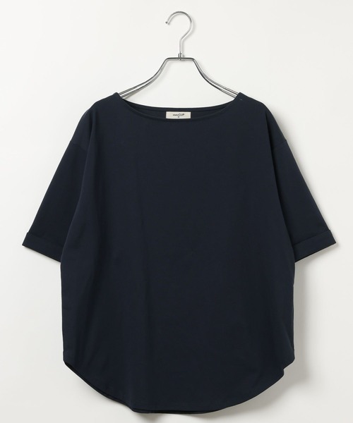 studio CLIP（スタディオクリップ）の「【接触冷感】ロールアップスリーブTシャツ（Tシャツ/カットソー・レディース・オフホワイト/ネイビー/イエロー/ベージュ・MEDIUM/LARGE）」の20枚目の写真