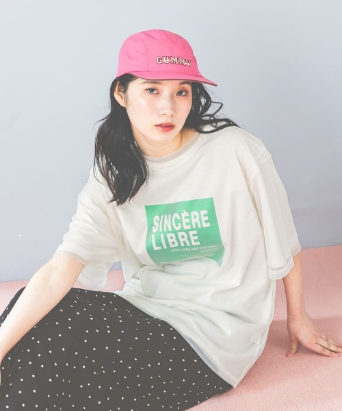 niko and...(ニコアンド)の「2WAYチュールレイヤーTシャツ(Tシャツ/カットソー・レディース・オフホワイト/ブラック/ホワイト・MEDIUM/LARGE)」の2枚目の写真