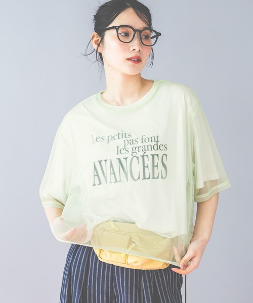 niko and...(ニコアンド)の「2WAYチュールレイヤーTシャツ(Tシャツ/カットソー・レディース・オフホワイト/ブラック/ホワイト・MEDIUM/LARGE)」の12枚目の写真