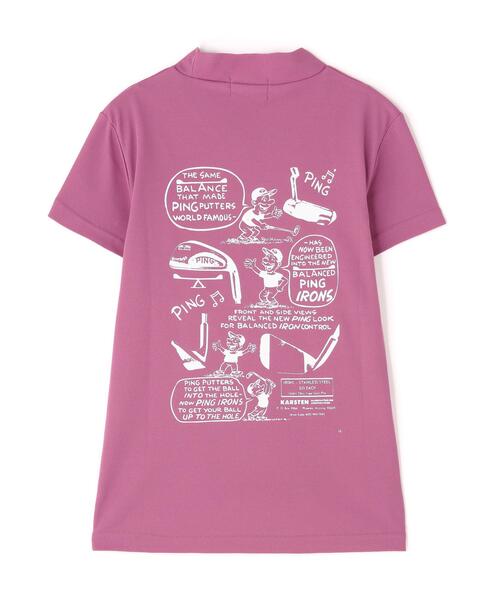 PING(ピン)の「【PING APPAREL】PEカノコ半袖ハイネックシャツ(Tシャツ/カットソー・レディース・ブラック/ホワイト/グレー/カーキ/オレンジ/イエロー/ブルー/ピンク/レッド/ブラウン・LL/M/S/L)」の12枚目の写真