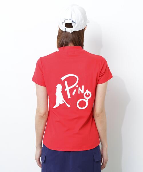 PING(ピン)の「【PING APPAREL】PEカノコ半袖ハイネックシャツ(Tシャツ/カットソー・レディース・ブラック/ホワイト/グレー/カーキ/オレンジ/イエロー/ブルー/ピンク/レッド/ブラウン・LL/M/S/L)」の14枚目の写真
