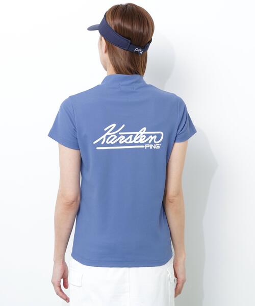 PING(ピン)の「【PING APPAREL】PEカノコ半袖ハイネックシャツ(Tシャツ/カットソー・レディース・ブラック/ホワイト/グレー/カーキ/オレンジ/イエロー/ブルー/ピンク/レッド/ブラウン・LL/M/S/L)」の20枚目の写真