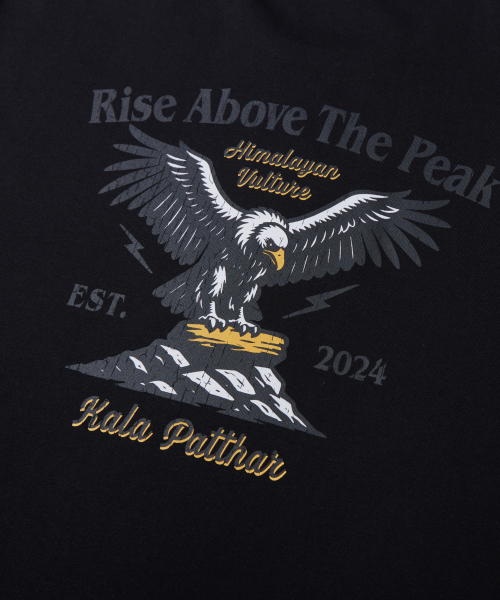 KALAPATTHAR(カラパタール)の「BACK KP SLOGAN EAGLE GRAPHIC RINGER T-SHIRT - BLACK(Tシャツ/カットソー・メンズ・その他・MEDIUM/LARGE/X-LARGE)」の7枚目の写真