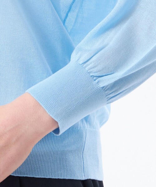 MACKINTOSH PHILOSOPHY(マッキントッシュ フィロソフィー)の「【WEB&一部店舗限定】【Heavenly Sheer Knit】ドルマンカーディガン(カーディガン/ボレロ・レディース・ダークネイビー/ライトイエロー/グレー系その他/ブルー・38)」の12枚目の写真