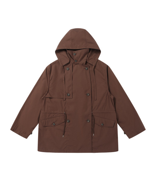 SOLEW(ソル)の「リバティハーフトレンチコート_ブラウン(トレンチコート・メンズ・その他・SMALL/MEDIUM/LARGE)」の1枚目の写真