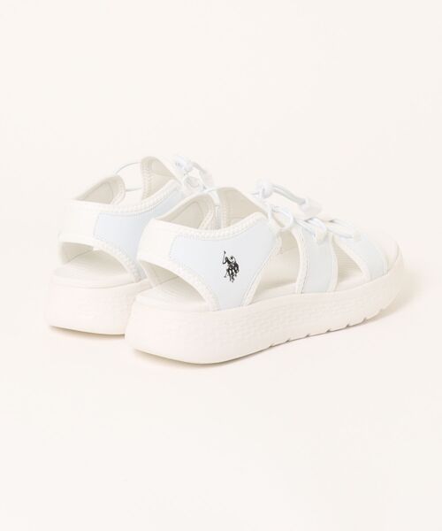 U.S. POLO ASSN.(ユーエスポロアッスン)の「【U.S. POLO ASSN./ユーエスポロアッスン】ワンポイント 厚底サンダル スポーツサンダル ワンポイント 夏 旅行 キャンプ ストリート 韓国ファッション(サンダル・メンズ・ブラック/ホワイト・25.5cm/25cm/27cm/26.5cm/26cm)」の4枚目の写真
