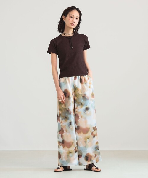 Demi-Luxe BEAMS（デミルクス ビームス）の「【8/6値下げ】ブークレ クルーネック Tシャツ（ニット/セーター・レディース・ブラウン/オレンジ/グリーン系その他・ONE SIZE）」の13枚目の写真