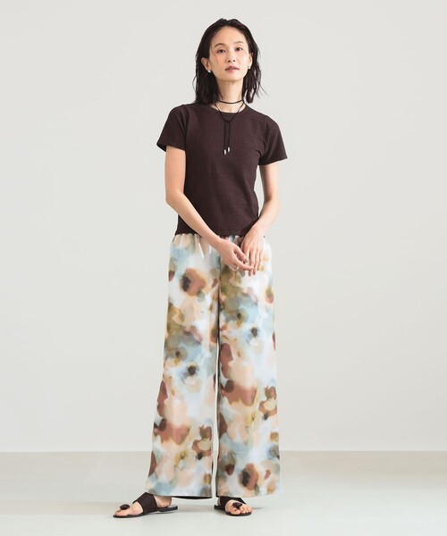 Demi-Luxe BEAMS（デミルクス ビームス）の「【8/6値下げ】ブークレ クルーネック Tシャツ（ニット/セーター・レディース・ブラウン/オレンジ/グリーン系その他・ONE SIZE）」の14枚目の写真
