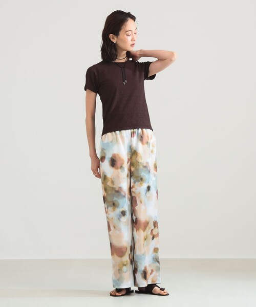 Demi-Luxe BEAMS（デミルクス ビームス）の「【8/6値下げ】ブークレ クルーネック Tシャツ（ニット/セーター・レディース・ブラウン/オレンジ/グリーン系その他・ONE SIZE）」の15枚目の写真