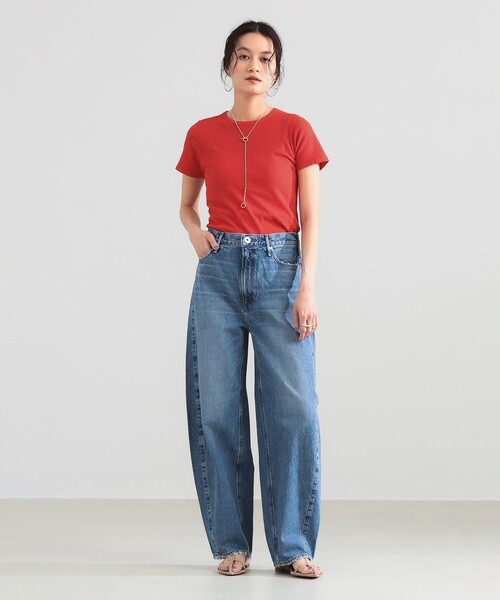 Demi-Luxe BEAMS（デミルクス ビームス）の「【8/6値下げ】ブークレ クルーネック Tシャツ（ニット/セーター・レディース・ブラウン/オレンジ/グリーン系その他・ONE SIZE）」の18枚目の写真
