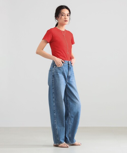 Demi-Luxe BEAMS（デミルクス ビームス）の「【8/6値下げ】ブークレ クルーネック Tシャツ（ニット/セーター・レディース・ブラウン/オレンジ/グリーン系その他・ONE SIZE）」の19枚目の写真
