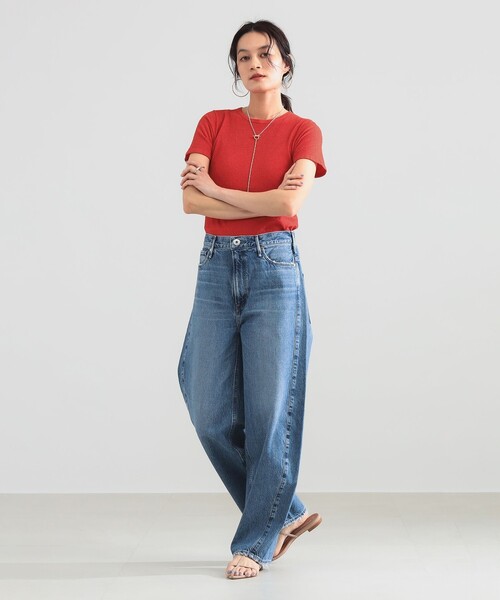 Demi-Luxe BEAMS（デミルクス ビームス）の「【8/6値下げ】ブークレ クルーネック Tシャツ（ニット/セーター・レディース・ブラウン/オレンジ/グリーン系その他・ONE SIZE）」の20枚目の写真