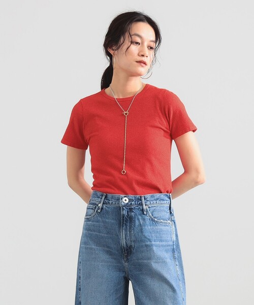 Demi-Luxe BEAMS（デミルクス ビームス）の「【8/6値下げ】ブークレ クルーネック Tシャツ（ニット/セーター・レディース・ブラウン/オレンジ/グリーン系その他・ONE SIZE）」の21枚目の写真