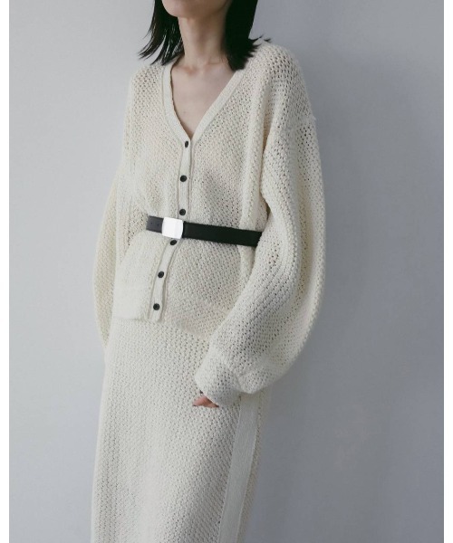 anuke（アンヌーク）の「Crochet Knit Skirt 62610804（スカート・メンズ・ブラック/オフホワイト・36/38）」の14枚目の写真