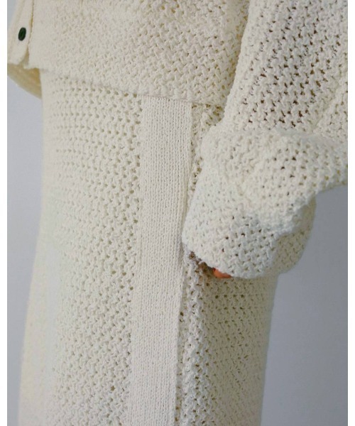 anuke（アンヌーク）の「Crochet Knit Skirt 62610804（スカート・メンズ・ブラック/オフホワイト・36/38）」の12枚目の写真