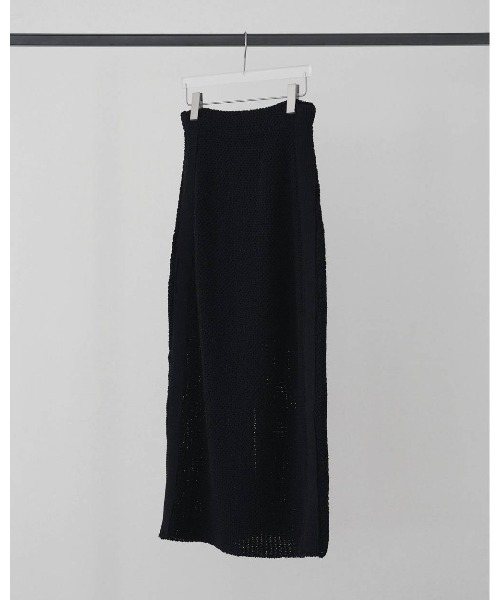 anuke（アンヌーク）の「Crochet Knit Skirt 62610804（スカート・メンズ・ブラック/オフホワイト・36/38）」の6枚目の写真
