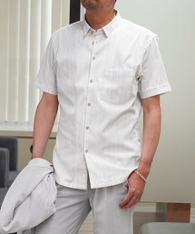 ショートレギュラーカラー5分袖シャツ