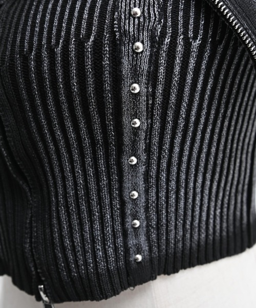 REFLEM(レフレム)の「『REFLEM/レフレム』オフショルZIPニットトップス(その他トップス・レディース・チャコールグレー/ブラック・FREE)」の21枚目の写真
