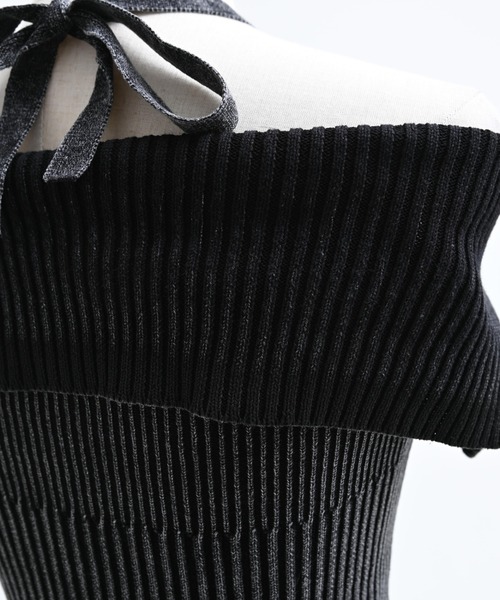 REFLEM(レフレム)の「『REFLEM/レフレム』オフショルZIPニットトップス(その他トップス・レディース・チャコールグレー/ブラック・FREE)」の22枚目の写真