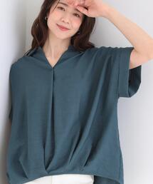 SHOO・LA・RUE | 【ひんやり/S-LL/洗濯機可】インせず着られる 裾タック スキッパーシャツ(シャツ/ブラウス)