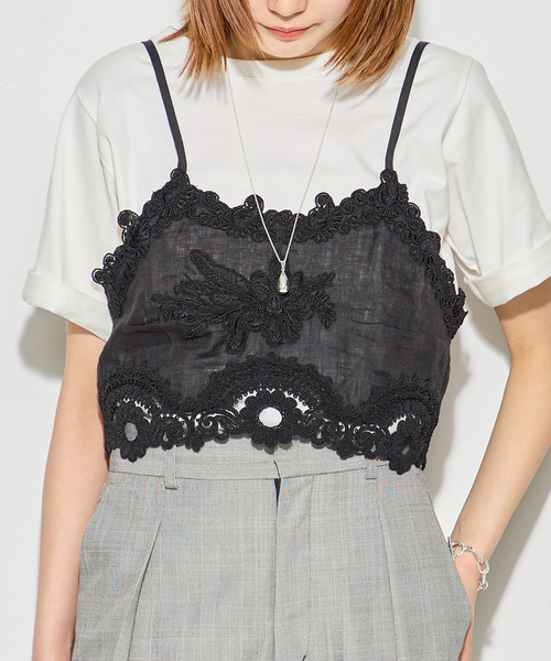 journal standard L'essage（ジャーナルスタンダードレサージュ）の「《追加》MAURIZIO MYKONOS/マウリツィオ ミコノス TOP：ブラウス W08560781（シャツ/ブラウス・レディース・ブラック/ホワイト・MEDIUM）」の2枚目の写真