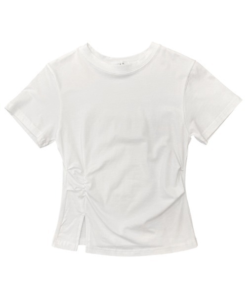 FMiBL(ファミル)の「スリットTシャツ(Tシャツ/カットソー・レディース・ホワイト/ブラック・FREE)」の16枚目の写真