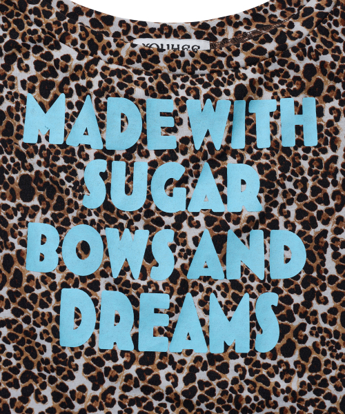 YOUHEE(ユヒ)の「LEOPARD LETTERING T-SHIRTS_BROWN(Tシャツ/カットソー・レディース・その他・FREE)」の5枚目の写真