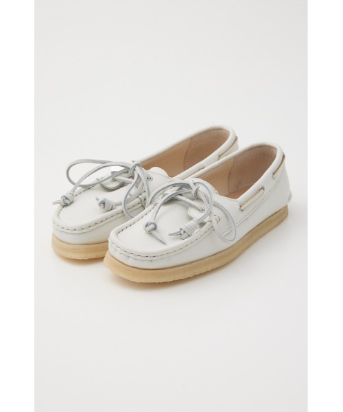 お値下げ中です！Clarks ホワイト ローファー CLARKS GODNEY BOAT（パンプス）｜MOUSSY（マウジー）のファッション