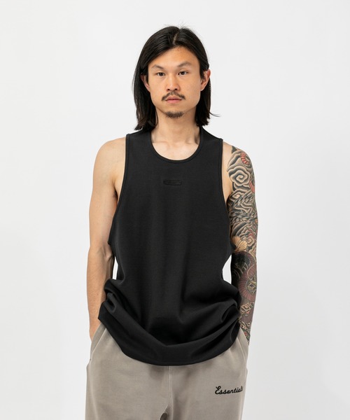 FOG ESSENTIALS(エフオージーエッセンシャルズ)の「ESSENTIALS RIB TANK エッセンシャルズ リブタンク(タンクトップ・メンズ・ブラック・MEDIUM/SMALL)」の4枚目の写真