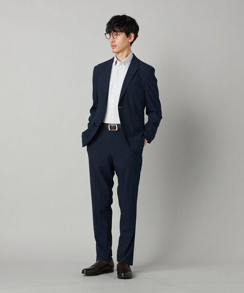 COMME CA MEN（コムサメン）の「【抗菌・消臭】【市松柄】ジャカードジャージー 半袖ドレスシャツ（シャツ/ブラウス・メンズ・ネイビー/ライトグレー・S/L/M）」の7枚目の写真