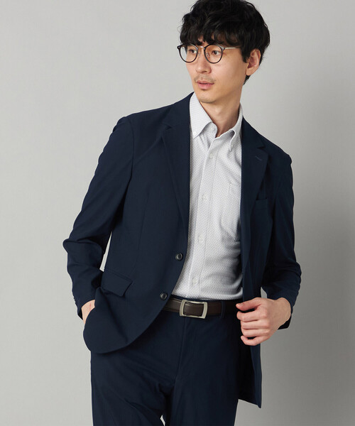 COMME CA MEN（コムサメン）の「【抗菌・消臭】【市松柄】ジャカードジャージー 半袖ドレスシャツ（シャツ/ブラウス・メンズ・ネイビー/ライトグレー・S/L/M）」の10枚目の写真