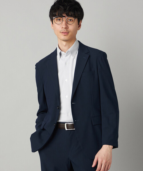 COMME CA MEN（コムサメン）の「【抗菌・消臭】【市松柄】ジャカードジャージー 半袖ドレスシャツ（シャツ/ブラウス・メンズ・ネイビー/ライトグレー・S/L/M）」の11枚目の写真