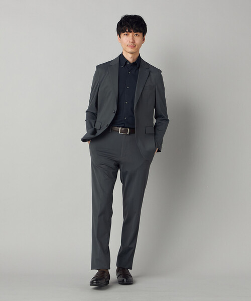 COMME CA MEN（コムサメン）の「【抗菌・消臭】【市松柄】ジャカードジャージー 半袖ドレスシャツ（シャツ/ブラウス・メンズ・ネイビー/ライトグレー・S/L/M）」の14枚目の写真