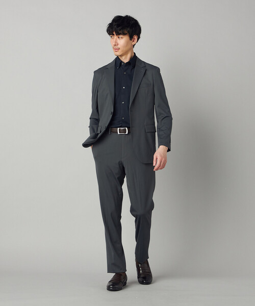 COMME CA MEN（コムサメン）の「【抗菌・消臭】【市松柄】ジャカードジャージー 半袖ドレスシャツ（シャツ/ブラウス・メンズ・ネイビー/ライトグレー・S/L/M）」の15枚目の写真