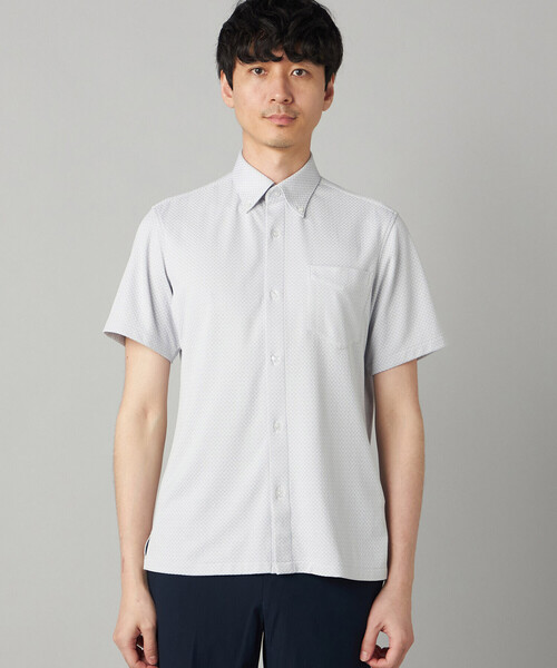 COMME CA MEN（コムサメン）の「【抗菌・消臭】【市松柄】ジャカードジャージー 半袖ドレスシャツ（シャツ/ブラウス・メンズ・ネイビー/ライトグレー・S/L/M）」の19枚目の写真