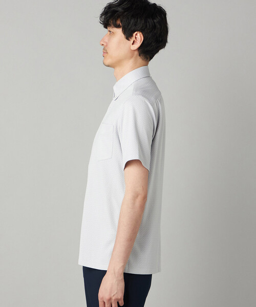 COMME CA MEN（コムサメン）の「【抗菌・消臭】【市松柄】ジャカードジャージー 半袖ドレスシャツ（シャツ/ブラウス・メンズ・ネイビー/ライトグレー・S/L/M）」の20枚目の写真