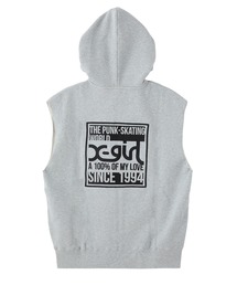 X-girl | SIGNBOARD LOGO ZIP UP SWEAT VEST(ベスト)