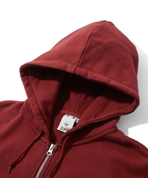 X-girl(エックスガール)の「SIGNBOARD LOGO ZIP UP SWEAT VEST(ベスト・レディース・アッシュ/ブラック/バーガンディー・S/M)」の13枚目の写真