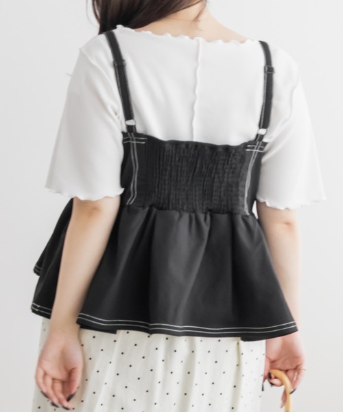 CLETTE（クレット）の「CLETTEオリジナルステッチラインペプラムビスチェ（その他トップス・レディース・ブラック/ライトベージュ/レッド・4L/3L/LL）」の16枚目の写真