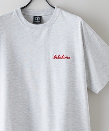 【BRKNHOME/ブロークンホーム】×【ZERO STAIN/ゼロステイン】【裾・袖ドローコードで変化】コラボTシャツ 汗染み防止 チェーン刺繍 オーバーサイズ